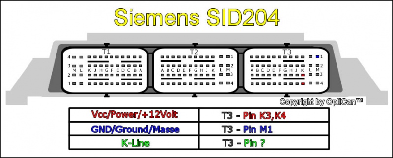 Siemens SID 204 (Jaguar) pinout diagram 2